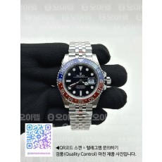 국내배송!! VS공장 롤렉스 GMT마스터2 펩시 스틸 레드블루베젤 쥬빌레브레이슬릿 3285 v1 (고유번호 os170)