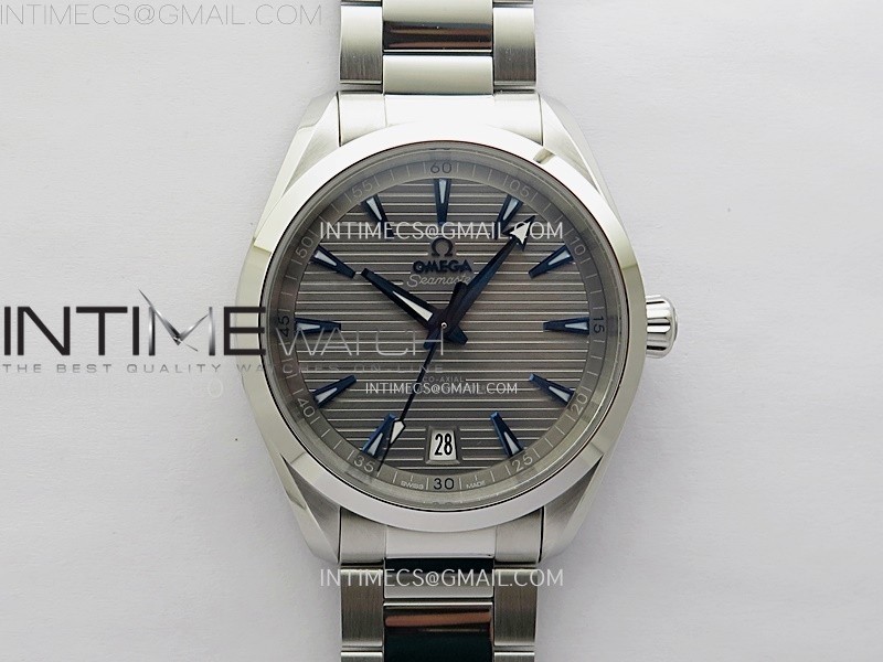 N1공장 오메가 씨마스터 아쿠아테라 150m 실버다이얼 브레이슬릿 Aqua Terra 150M Master Chronometers N1F Best Edition Gray Textured Dial on SS Bracelet A8900