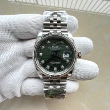 국내배송!! Clean공장 롤렉스 데이저스트 36 스틸 그린팜다이얼 텐포인트인덱스 플루티드베젤 쥬빌레브레이슬릿 (고유번호 WC20)
