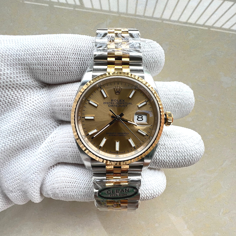 국내배송!! CLEAN공장 롤렉스 데이저스트 36 옐로우골드콤비 샴페인다이얼 쥬빌레브레이슬릿 (고유번호 WC21)