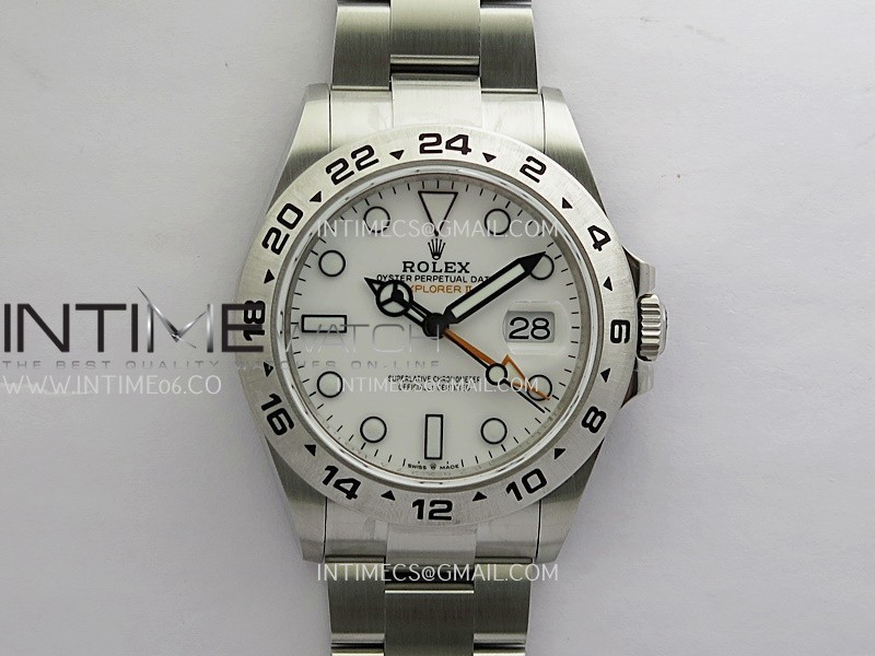 QF공장 롤렉스 익스플로러2 화이트다이얼 브레이슬릿 Explorer II 42mm 226570 904L SS QF 1:1 Best Edition White Dial on Bracelet SH3285 CHS